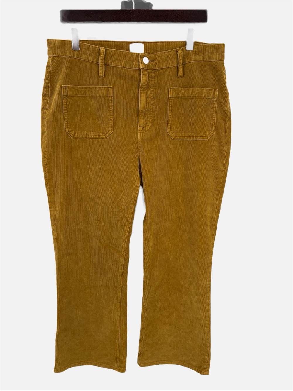 J. Crew Billie Demi-Boot Crop Corduroy Pants Brandy Gold Size 32